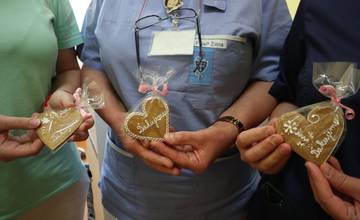FOTO: V žilinskej nemocnici si dnes pripomenuli deň sestier. Medovníky sestrám upiekol riaditeľ s rodinou