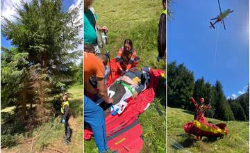 Leteckí záchranári pomáhali poľovníkovi, ktorý v Terchovej spadol zo stromu a poranil si rebrá