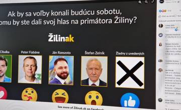 Žilinčania hlasujú vo volebnej ankete emotikonmi, viac ako polovica z nich by si nevybrala žiadneho kandidáta