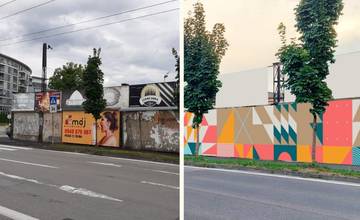 Stena na Bôriku zaplavená starými reklamami sa v blízkej dobe premení na 65-metrovú streetartovú maľbu