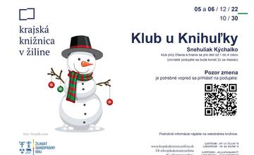 V decembri sa na deti v Krajskej knižnici v Žiline teší uzimený snehuliak Kýchalko