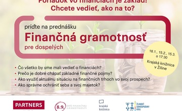 Krajská knižnica v Žiline pozýva dospelé osoby na prednášku o finančnej gramotnosti