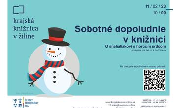 Pozornosť malých knihomoľov upúta počas soboty v krajskej knižnici snehuliak s horúcim srdcom