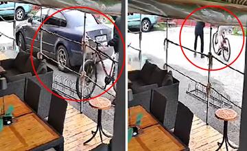 VIDEO: Neznáme osoby sa v Tepličke nad Váhom pokúšali ukradnúť bicykel, prísť mali na tmavom Volkswagene