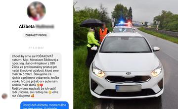 Mamička poďakovala žilinským policajtom za rýchlu pomoc pri dopravnom incidente
