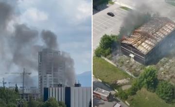 VIDEO: Horí opustená budova pri žilinských internátoch, v ktorej sa zdržiavajú bezdomovci