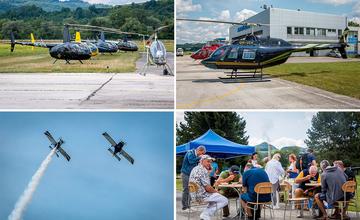 FOTO: Na žilinskom letisku sa zletelo 23 vrtuľníkov, vírniky aj lietadlá zo štyroch krajín