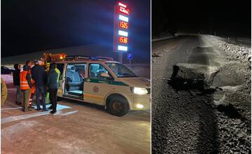 FOTO: Neoznačený výtlk v ceste na Orave poškodil šesť áut za hodinu. Župa tisícovú opravu odložila