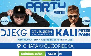 Party Snow na Martinkách už v sobotu: Vystúpia Kali, Peter Pann a DJ EKG