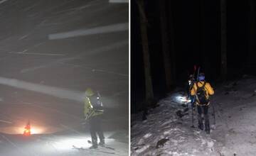 Horskí záchranári v tme a chumelici pátrali po skialpinistovi, ktorý zablúdil v Západných Tatrách
