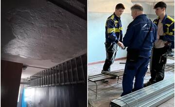 FOTO: V Bytčici sa pripravujú na spájanie stredných škôl. Budovu začali rekonštruovať študenti