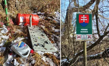 FOTO: Niekto nepozná hranice! Nebezpečného odpadu sa zbavil v prírodnej rezervácii pri Rajci