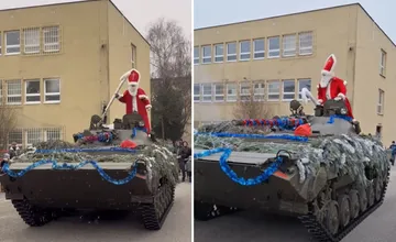 Do Martina prišiel Mikuláš na tanku. Deti sa tešili, niektorí ho však odsudzujú