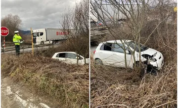 Po nehode na I/18 spadlo auto do priekopy, vinník mal ujsť. Za jeho EČV ponúkajú odmenu