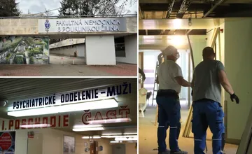 FOTO: Psychiatrické oddelenie v Žiline rekonštruujú za 360-tisíc eur. Je najväčšie v kraji