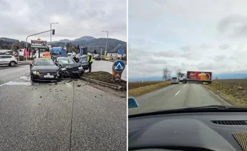 V Žiline došlo k nehode so zraneniami, cestu v Turci zablokoval nákladiak s pivom