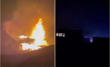 Ďalší požiar na Kysuciach. V Oščadnici horí drevená chata, skončila celá v plameňoch