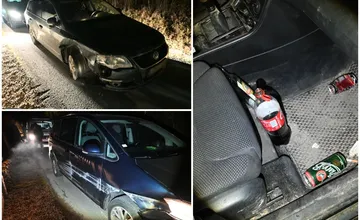 FOTO: Vodič s borovičkou v aute po nehode na Kysuciach ušiel. Nafúkal cez 2 promile, nemal vodičák