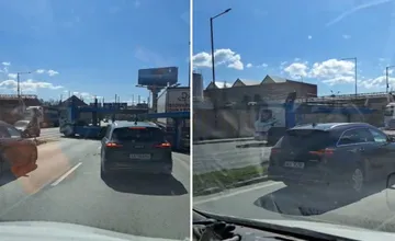 VIDEO: Kamionista sa otáčal pred semaforom na Košickej, zablokoval všetky štyri pruhy