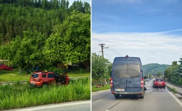Na Kysuciach skončilo vozidlo taxislužby v priekope. Zrazilo sa s dodávkou, došlo aj k zraneniam