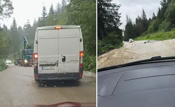 VIDEO: Cesta na Orave pripomína potok, valí sa po nej voda. Úsek už hlásite ako neprejazdný