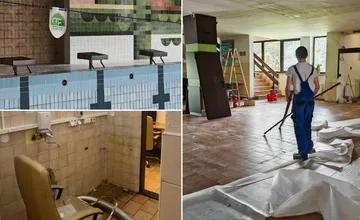 FOTO: V Čadci začali s obnovou vstupu na plaváreň, no plány mesta siahajú ešte ďalej