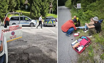 Cyklista zrazil 16-ročné dievča, ktoré kráčalo po ceste v liptovských horách. Je zranené