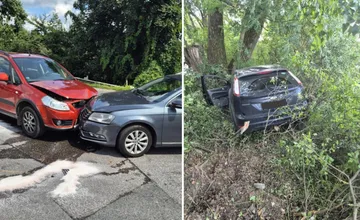 FOTO: V Bytči sa zrazili dve autá, krátko na to ďalšie nabúralo do stromu. Takmer spadlo do Váhu