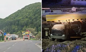 Pri páde auta 4 metre pod most v Porúbke sa zranili traja ľudia. Je to zle označené, píšu vodiči (VIDEO)