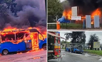 VIDEO: Mikrobus v Martine zhorel do tla. Šofér doňho nastúpil, aby ho posunul od čerpacej stanice