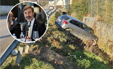 VIDEO: Nehoda v nebezpečnom Trnovskom esíčku. Havarovať mala Blanárova dcéra, z miesta odišla pred príchodom polície