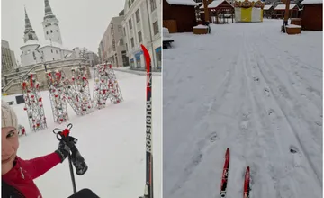 Bežkárske trasy sú upravené, no jedna Žilinčanka prekvapila všetkých. Využila neodrhnutý sneh v centre mesta