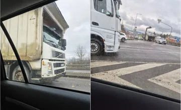 Kuriózna nehoda nákladiaku a auta na križovatke na Rajeckej obmedzila dopravu, tvoria sa kolóny
