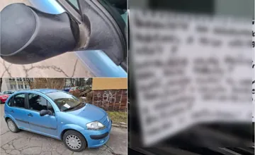 FOTO: Ženu z Jahodníkov v Martine čakal šok, za nesprávne  parkovanie si našla odkaz a rozbité spätné zrkadlo