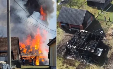 Plamene šľahali do výšky 10 metrov. V horiacej budove v Turanoch sa nachádzali zvieratá