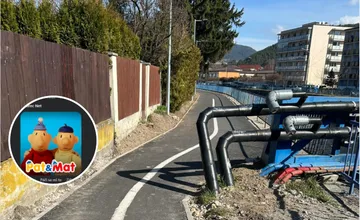 Nový cyklochodník v Ružomberku vyvolal veľkú diskusiu. Prekážka vraj vyzerá akoby to projektoval Pat a Mat