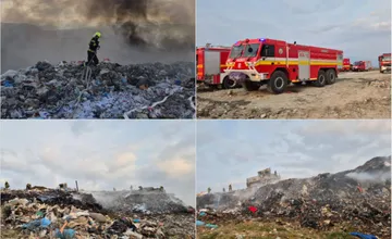 FOTO: S masívnym požiarom skládky odpadu na Liptove bojovali desiatky hasičov, merali škodlivé látky v ovzduší