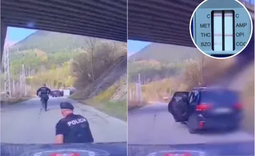 VIDEO: Muž vyletel z auta počas jazdy v Ružomberku. Vodič unikal pred políciou, bol pod vplyvom drog