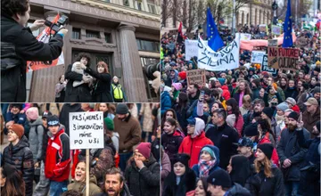 VIDEO: Žilinská kultúrna obec vyrazila do Bratislavy: zišli sa tisíce ľudí, študenti priniesli aj bustu