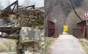 FOTO: Most na obľúbenej Cyklokorytničke pri Ružomberku uzavreli v hodine dvanástej. Hrozil jeho kolaps 