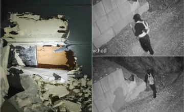 VIDEO: Muž so sekerou v noci rozbil bránu garáže v Čadci. Majiteľ hľadá záznamy z kamier