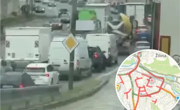 Totálny kolaps dopravy v Žiline. Situáciu komplikujú práce na cestách aj uzavretý tunel Višňové