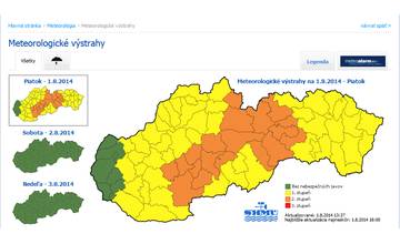Dnes hrozia opäť búrky, vydaný je I. stupeň výstrahy do 19:00