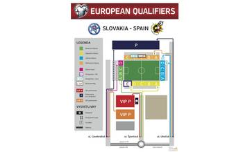 Organizačné informácie k zápasu Slovensko - Španielsko