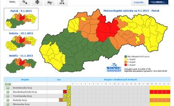 Pozor na silný vietor dnes od 19:00, v Žilinskom okrese 2. stupeň