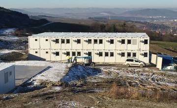 Prípravné práce pred západným portálom tunela Višňové