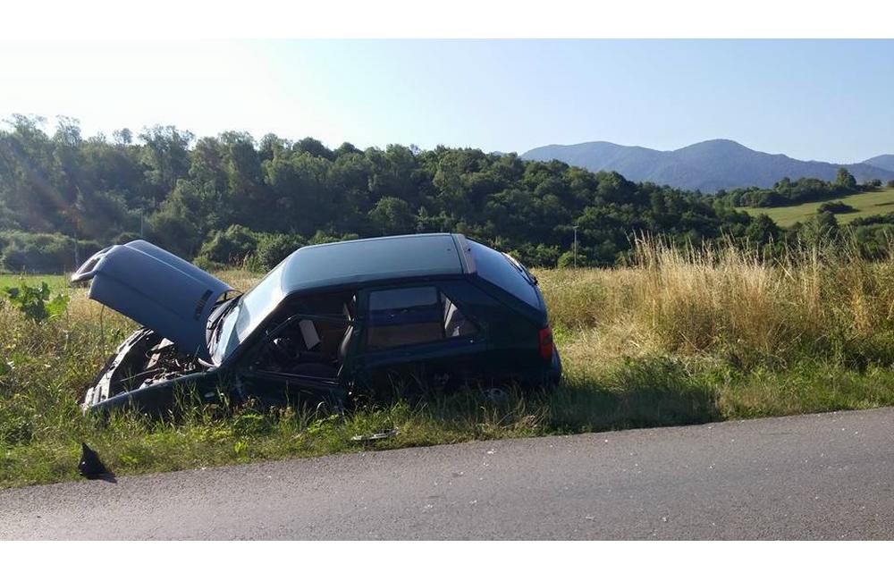 Dopravná nehoda dvoch vozidiel pri obci Belá 22.7.2015, foto 1