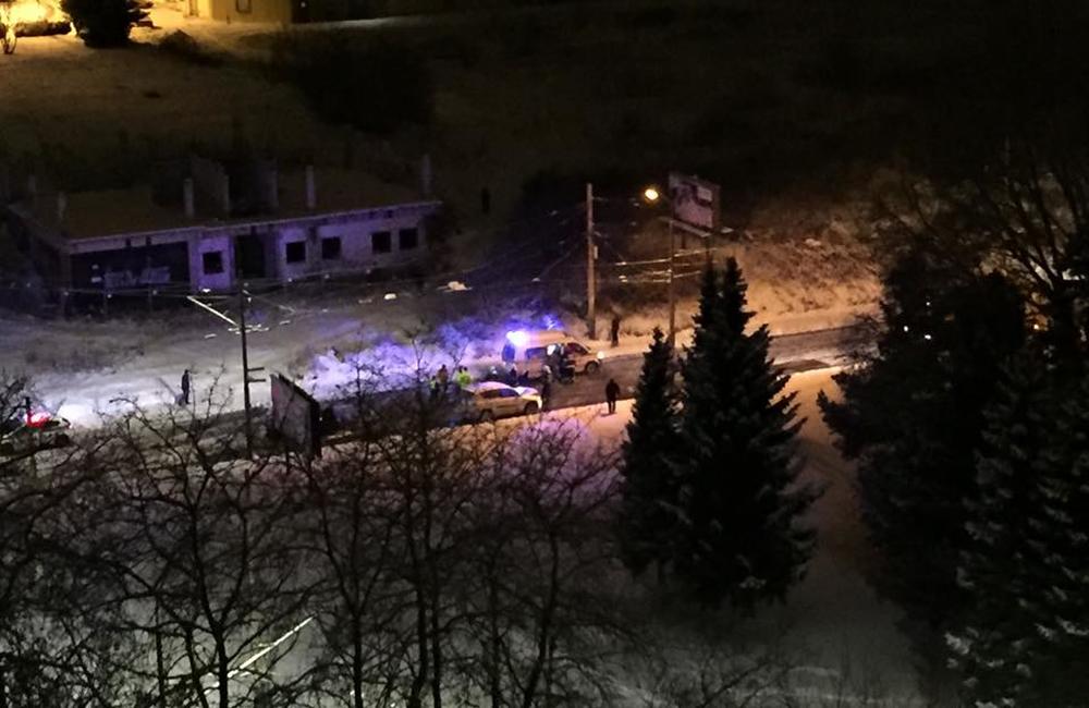 Dopravná nehoda, sídlisko Vlčince - 21.1.2016, foto 1