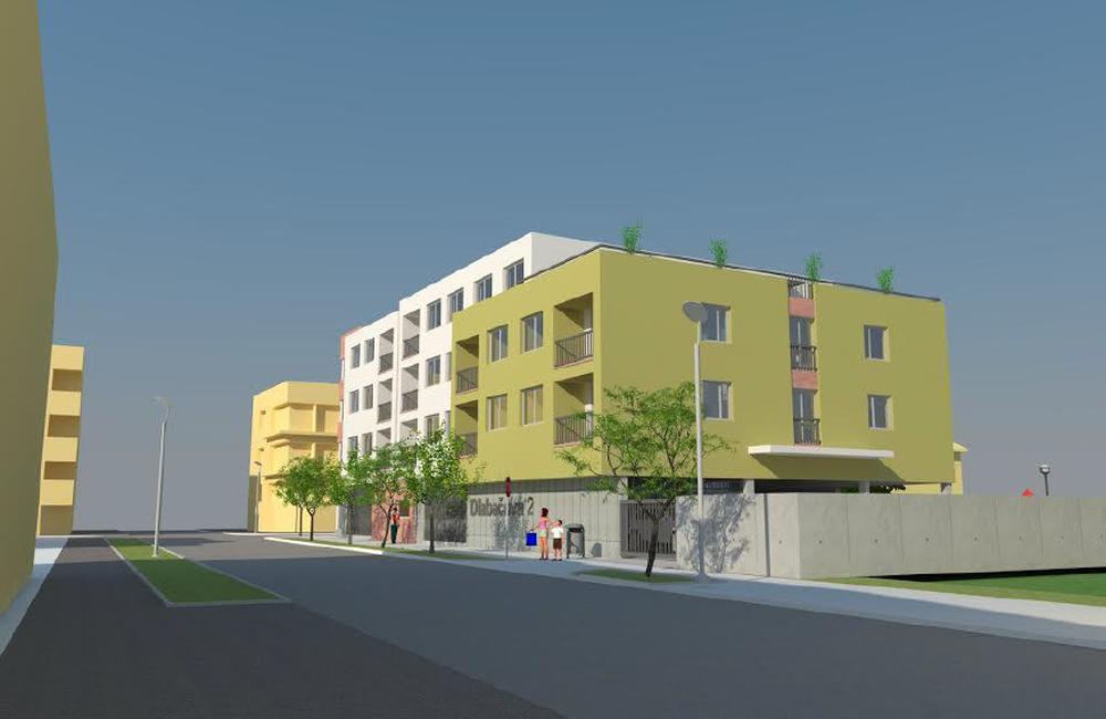 Vizualizácia výstavby nájomných bytov na Dlabačovej ulici, foto 2