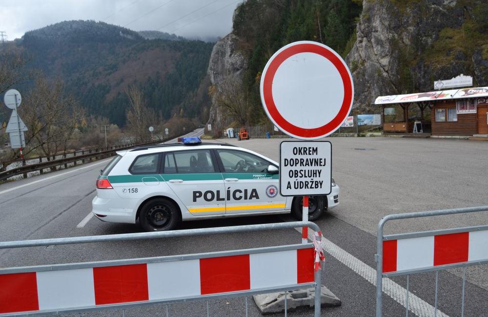 Uzávierka cesty pod Strečnom - 12.11.2016, foto 2